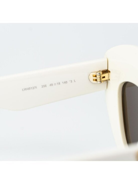 Loewe Women Sunglasses Ivory Brown Cat Eye LW40127I ANAGRAM 25E NEW AUTHENTIC Loewe Women Sunglasses Ivory Brown Cat Eye LW40127I ANAGRAM  main image 2